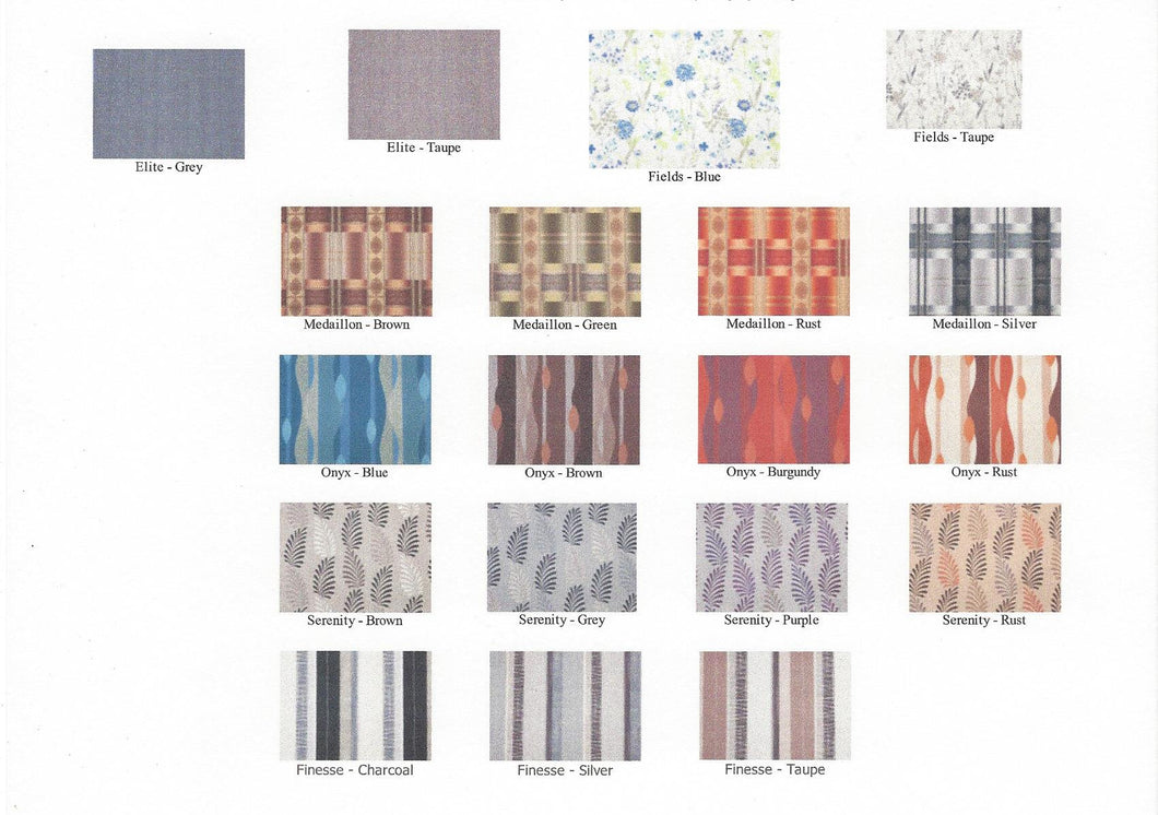 Hospitality by Design - Designer Collection is made from 100% Polyester fabric which is intrinsically flame retardant.  Call or email hello@bc-textiles-llc.com for a quote.
