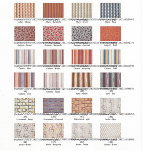 Hospitality by Design - New Designs 2014-1 is made from 100% Polyester fabric which is intrinsically flame retardant.  Call or email hello@bc-textiles-llc.com for a quote.