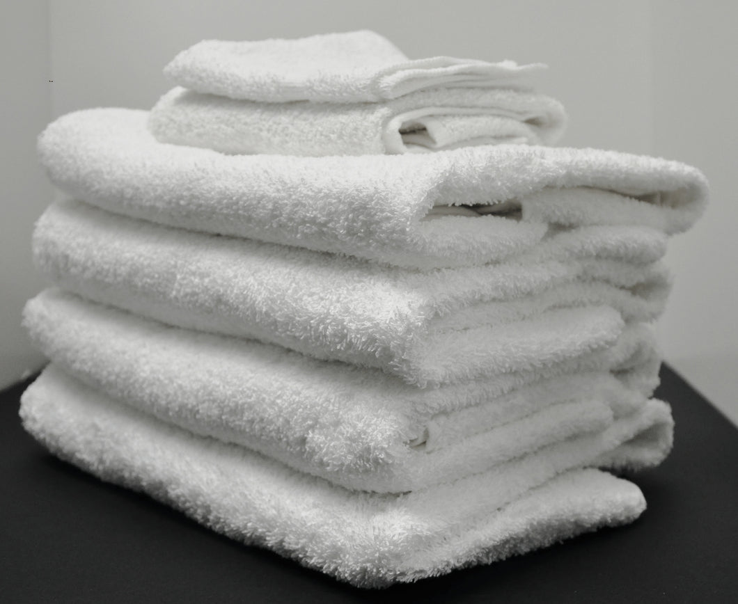 HWC100B Economy White, Blended 86% / 14% Polyester 12x12 1.00 lb Washcloth at $3.83/dz 100 dz Case Price