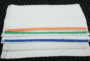 IN106110 100% Cotton Herringbone 15x26 24 oz White with Green Stripe Kitchen Towel at $5.75/dz 100 dz Case Price