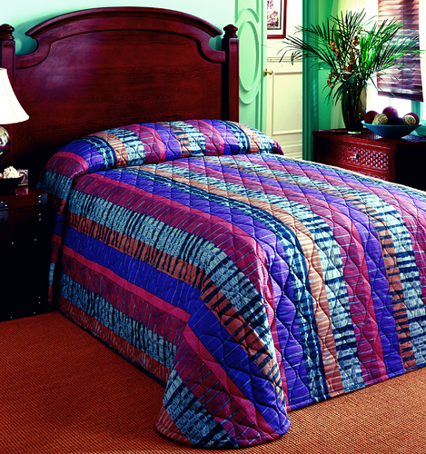 WP1C75828 Martex Print Palmer Cap Fitted 71x102 Bedspread at $56.63/ea 4 ea Case Price